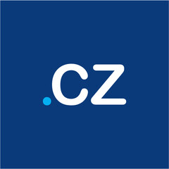 CZ Initial logo management company luxury premium trendy - obrazy, fototapety, plakaty