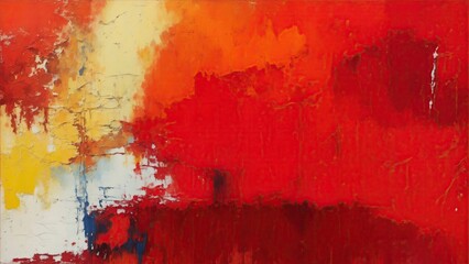 abstract rough red and multicolored oil brushstroke painting texture background