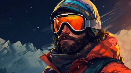 portrait of a person wearing a helmet,generate ai	