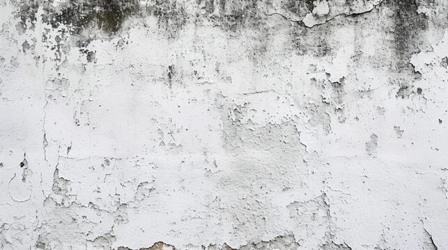 White concrete wall as background, white cement or stone old texture as a retro pattern wall plaster and scratches, white and black cement texture for background.