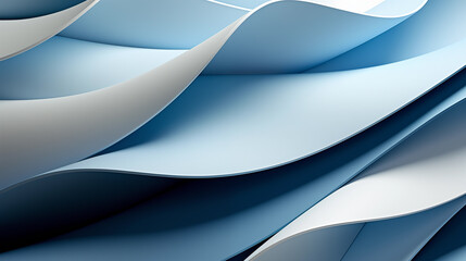 Abstract wavy blue and white background.
