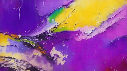 abstract rough purple and multicolored oil brushstroke painting texture background