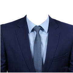 Mens Formal Striped Suit For Passport Size Photo,  Mens Office Suit Half Body Transparant...