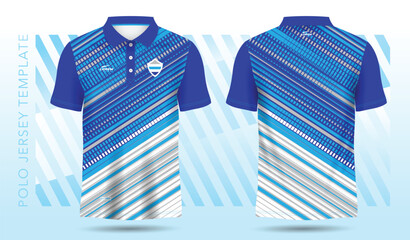 blue polo sport jersey mockup design