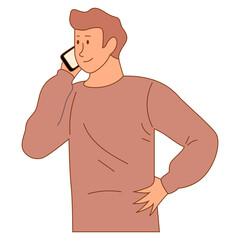 Fototapeta premium People Phone Illustration