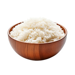 bowl of rice Isolated on transparent background. Generative AI