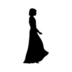 silhouette of muslim hijab woman 