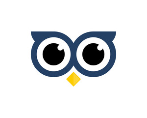 Simple Owl eyes vector illustration logo