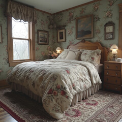 Charming Details in a Quaint B&B with Floral Patterns