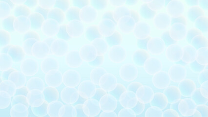 水色の透き通る丸い粒粒がいっぱいあるイラスト背景