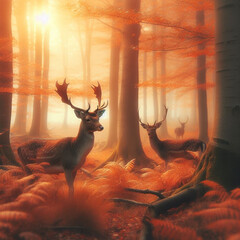 deer in the woods