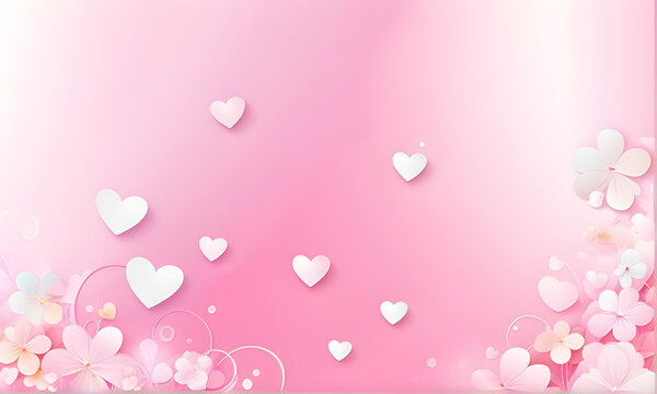 Abstract pastel background with hearts - concept Mother's Day, Valentine's Day, Birthday