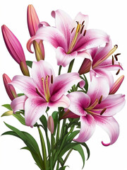 pink lilies