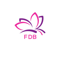 FDB Letter logo design template vector. FDB Business abstract connection vector logo. FDB icon circle logotype.
