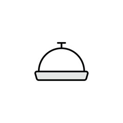 Food tray icon design with white background stock illustration