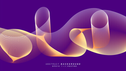 abstract line wave design with purple background