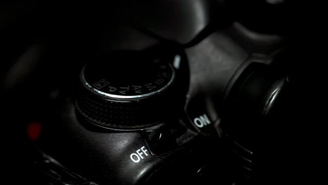 macro shooting of camera photo buttons, close-up of camera photo, electrical equipment