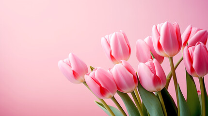 Bouquet of Delicate Pink Tulips