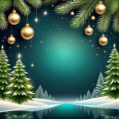 Realistic Christmas background, Generated AI