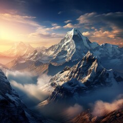 Nice world highest mountain image Generative AI