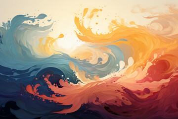 Color Emotion series. Abstract design made of color explosion on the subject of imagination, creativity art and design