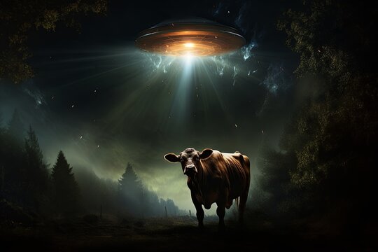 UFO over Cow