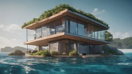 Home in Underwater Background Very cool