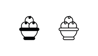 Gulabjamun icon design with white background stock illustration