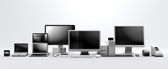 computers tablets and mobiles set