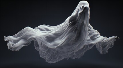 Halloween Ghost on Transparent Background - Spooky Specter

