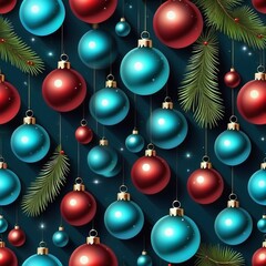 Obraz na płótnie Canvas Realistic Christmas background, Generated AI