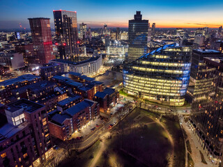 Fototapeta premium Manchester Cityscape at twilight 