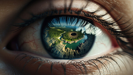 Naklejka premium Earth Reflection in Ey