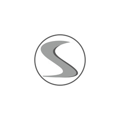 Fototapeta premium letter s curves 3d flat logo vector