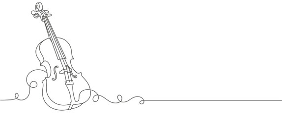 violin line art style drawing. Vector eps © sense