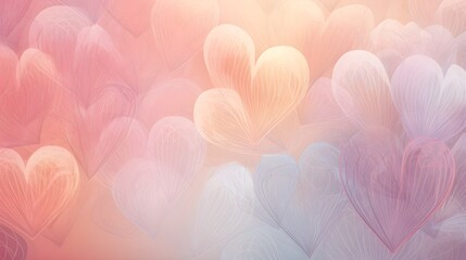 colorful line hearts greeting card abstract background