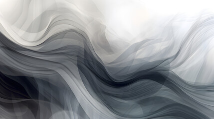 monochrome black white abstract smoke background - obrazy, fototapety, plakaty
