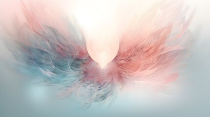 abstract background with angel wings - obrazy, fototapety, plakaty
