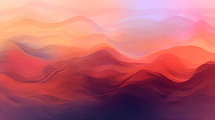 Foto op Canvas sunset dusk theme abstract background with waves © LV