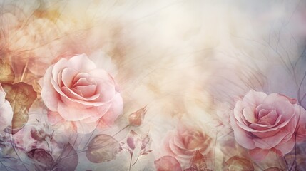 vintage pink rose abstract background