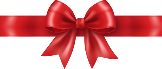 red silk ribbon. gift wrap. illustration. transparent background. valentine's day. mothers day. gift wrap 