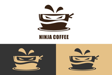 ninja coffee logo design with modern concept © RONNY