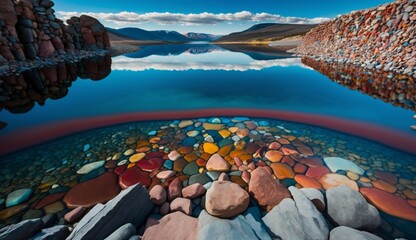 A breathtakingly clear lake its waters