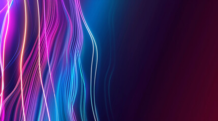 Abstract Drawing Line Rainbow Neon Gradient. Moving Abstract Blurred Background. Website background. Copy paste area for texture
