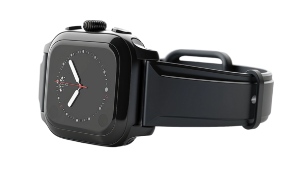 Modern Sleek Smartwatch on Transparent Background