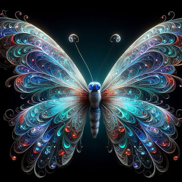 A little fantasy butterfly multiple design Ai generated art