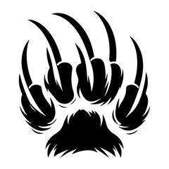 minimal Animal Scratch Claws Vector silhouette, black color silhouette, white background