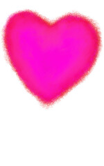 pink heart isolated on white background