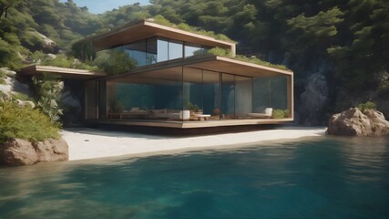 Home in Underwater Background Very cool