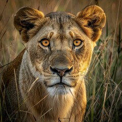 Obraz premium Wild predatory animals in the wild. Large predatory cats. Nature.